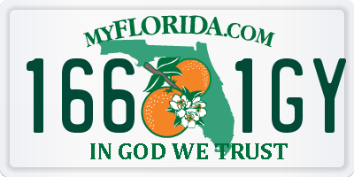 FL license plate 1661GY