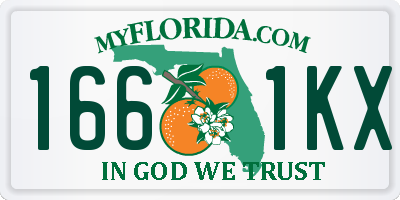 FL license plate 1661KX