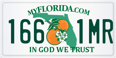 FL license plate 1661MR
