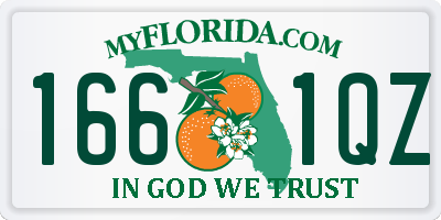 FL license plate 1661QZ