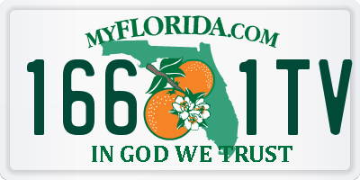 FL license plate 1661TV