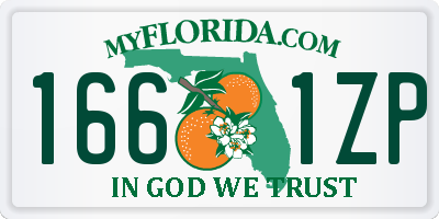 FL license plate 1661ZP