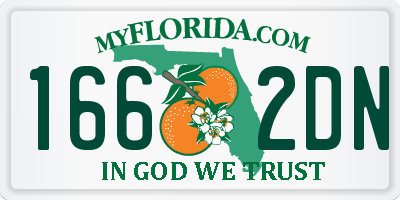 FL license plate 1662DN