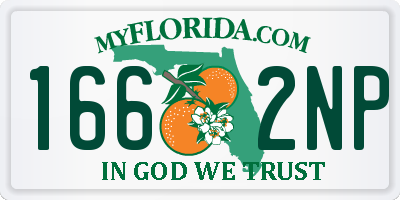FL license plate 1662NP