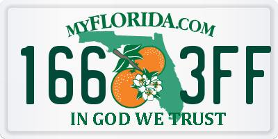 FL license plate 1663FF