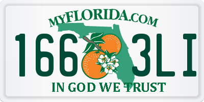 FL license plate 1663LI