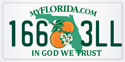 FL license plate 1663LL