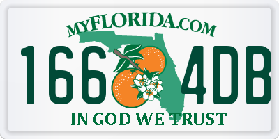 FL license plate 1664DB