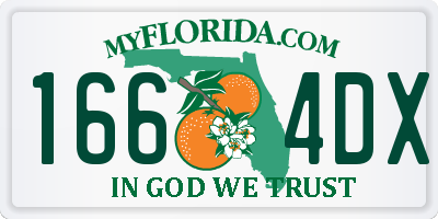 FL license plate 1664DX