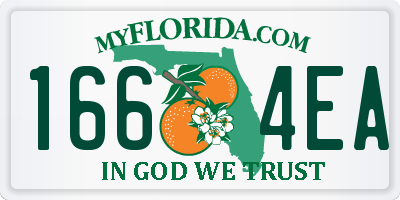 FL license plate 1664EA
