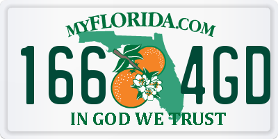 FL license plate 1664GD