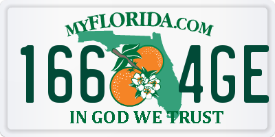 FL license plate 1664GE
