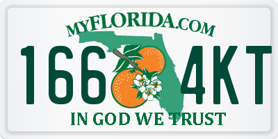 FL license plate 1664KT