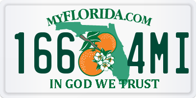 FL license plate 1664MI