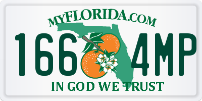 FL license plate 1664MP
