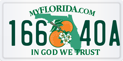 FL license plate 1664OA
