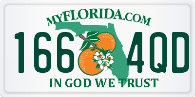 FL license plate 1664QD