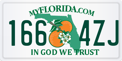 FL license plate 1664ZJ