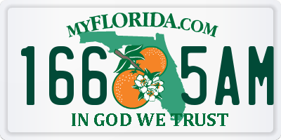FL license plate 1665AM