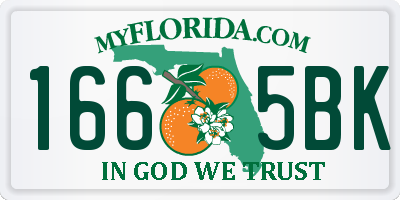 FL license plate 1665BK