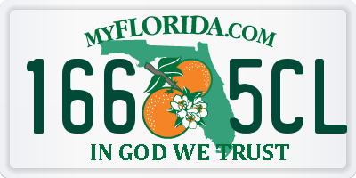 FL license plate 1665CL