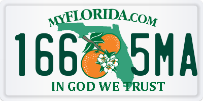 FL license plate 1665MA