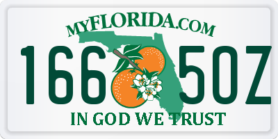FL license plate 1665OZ