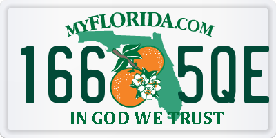 FL license plate 1665QE