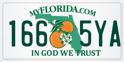 FL license plate 1665YA