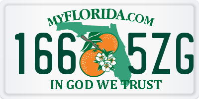 FL license plate 1665ZG