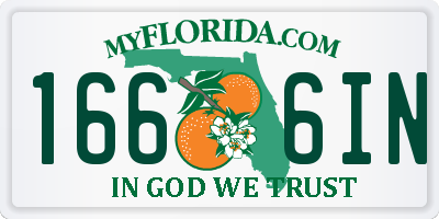 FL license plate 1666IN