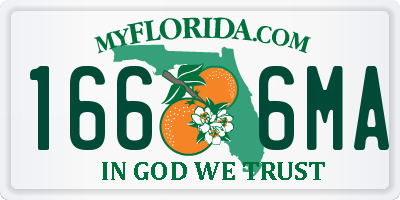 FL license plate 1666MA