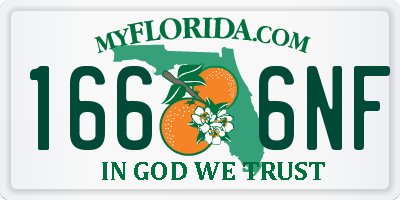 FL license plate 1666NF