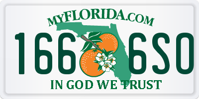 FL license plate 1666SO