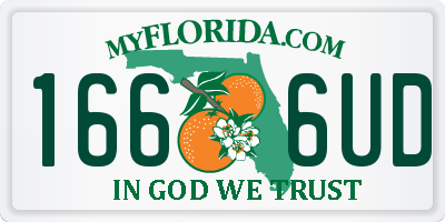 FL license plate 1666UD