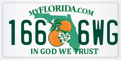 FL license plate 1666WG