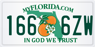 FL license plate 1666ZW