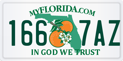FL license plate 1667AZ