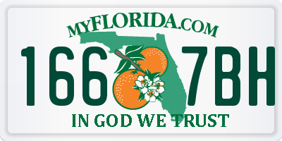 FL license plate 1667BH
