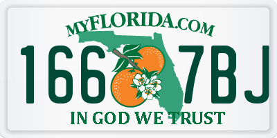 FL license plate 1667BJ