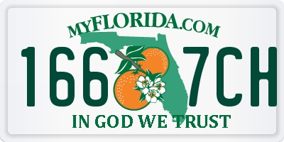 FL license plate 1667CH