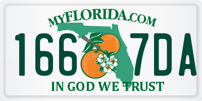 FL license plate 1667DA