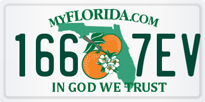 FL license plate 1667EV
