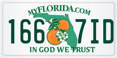 FL license plate 1667ID