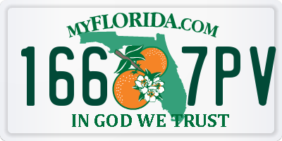 FL license plate 1667PV