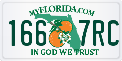 FL license plate 1667RC