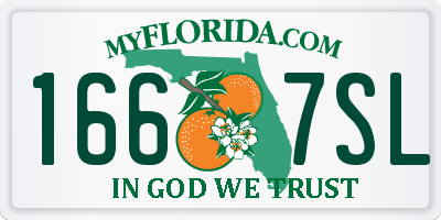 FL license plate 1667SL