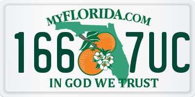 FL license plate 1667UC