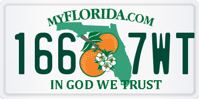 FL license plate 1667WT