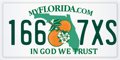 FL license plate 1667XS